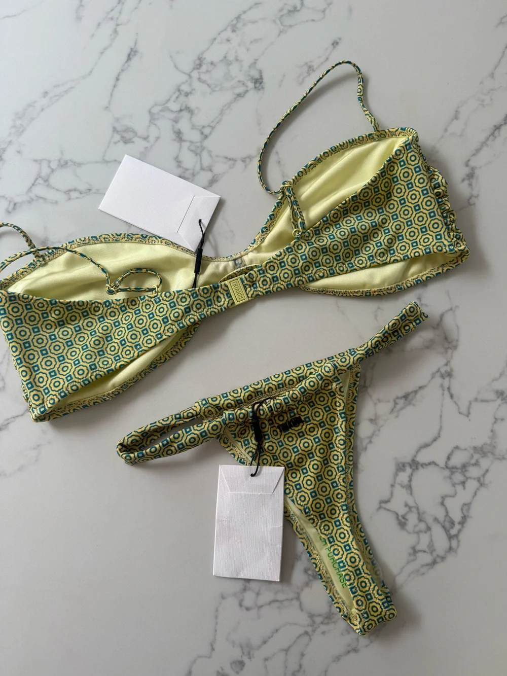 Triangl Swimwear Stell Scoop Crop Bikini SET - Dise - Size L/XL